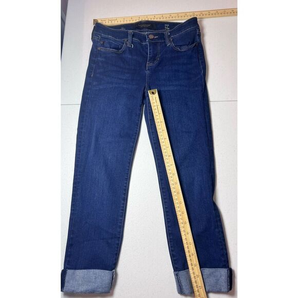 Liverpool Capri Pant Women's Blue Dark Wash Capri Jeans Petite 2/26 - Picture 3 of 10